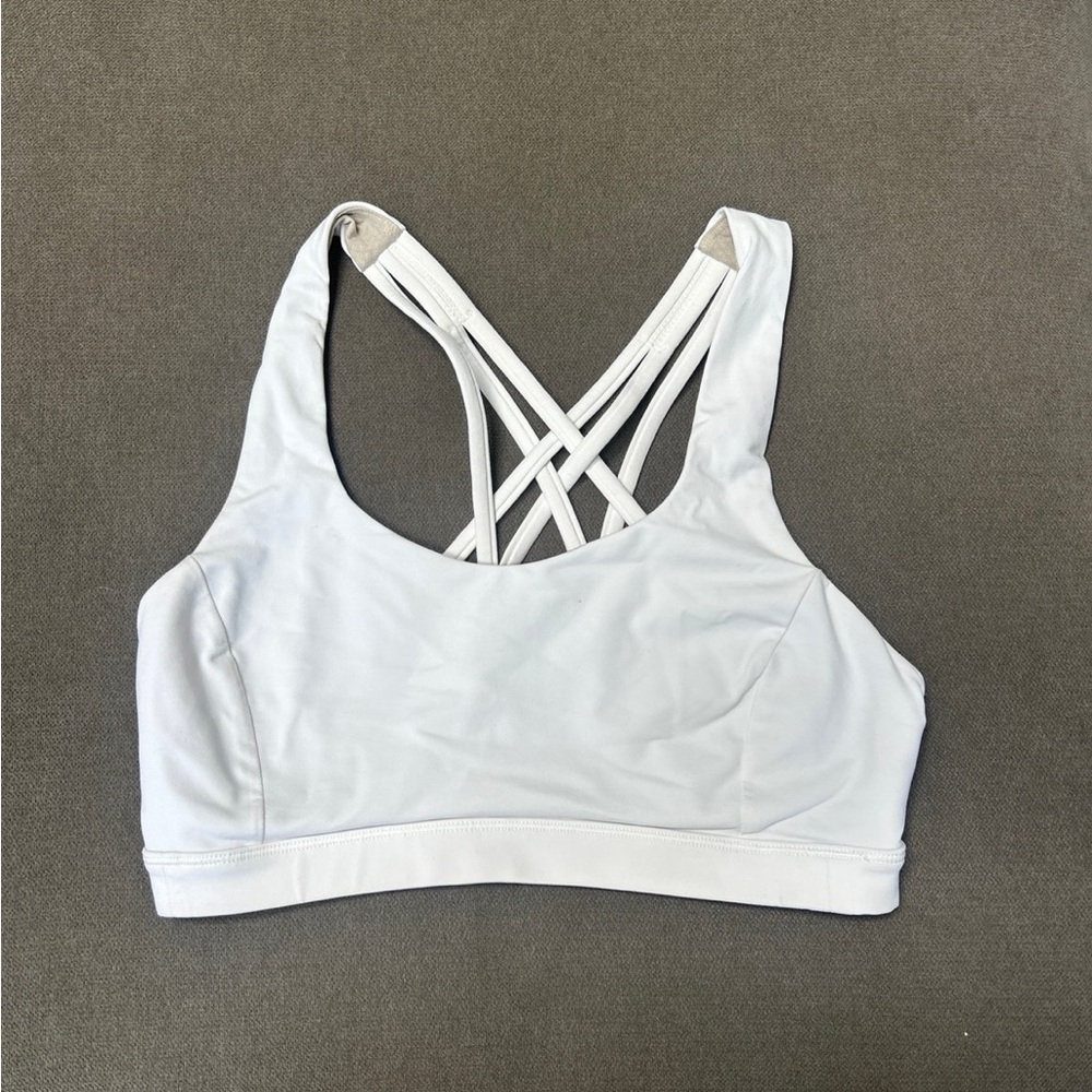 Lululemon White Strappy Sports Bra